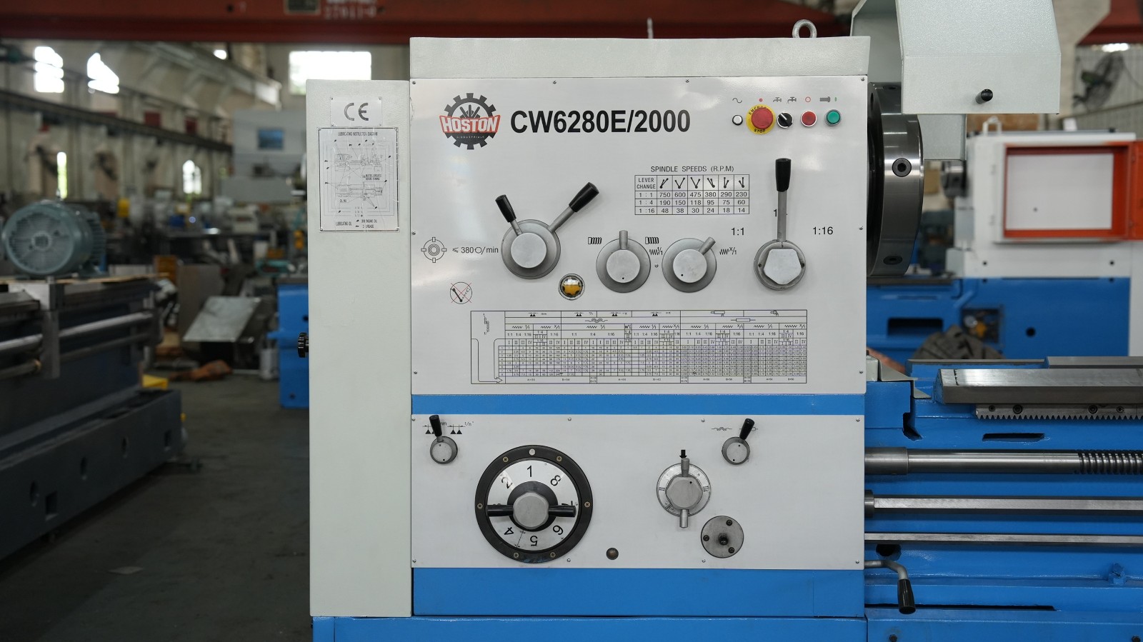 CW6280E/2000 Large Spindle Bore Gap Bed Lathe