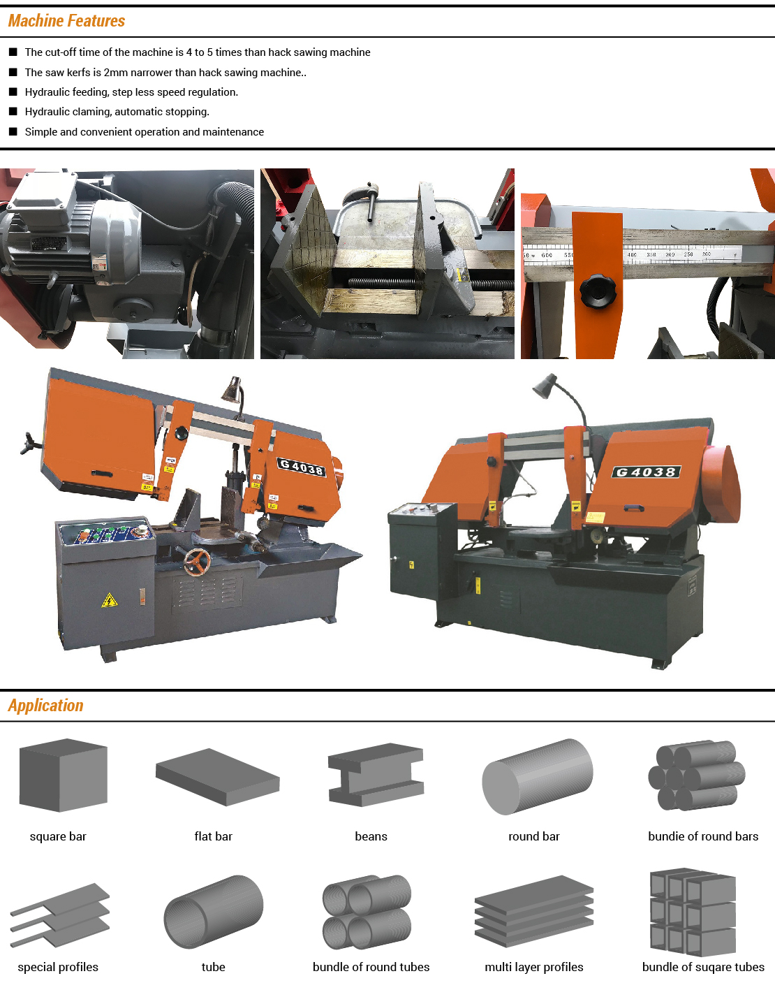 Horizontal Metal Bandsawing Machine