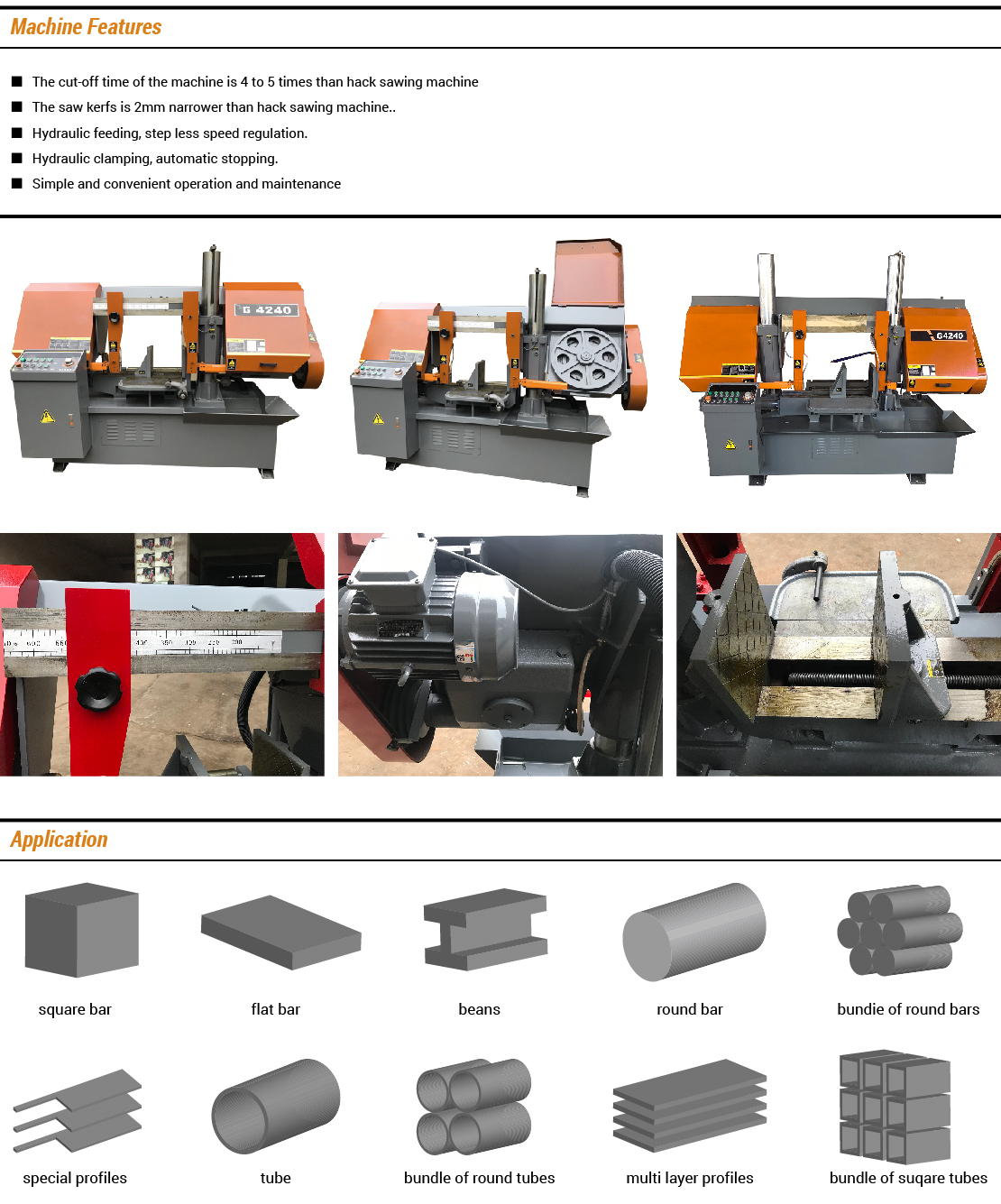 Double-Column Horizontal Metal Band Sawing Machine