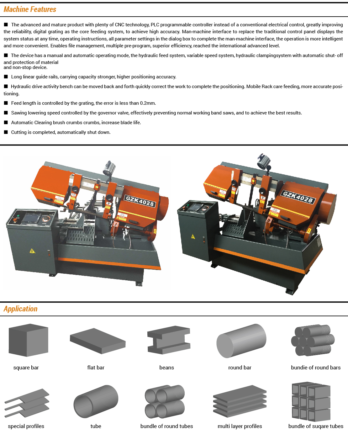 CNC Full Automatic Bandsaw machine